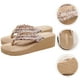 thumbnail image 5 of 1 par de sandalias de mujer estilo bohemio, sandalias de cuña, zapatillas de playa de verano, 5 of 6