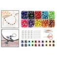 thumbnail image 5 of Gazechimp Flat Round Evil Eye Beads Charms Spacer Beads for Jewelry Making 10 Lattices, 5 of 8