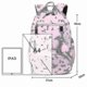 thumbnail image 2 of Women's Backpack Leisure Junior Student Bag Lar -layer Travel Bag Printed Backpack A, 2 of 3