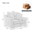 thumbnail image 4 of Euroco Modern Chenille Oversized Armchair, Chair and a Half, Single Sofa for Bedroom, Living Room,44.5" Wide, Light Grey, 4 of 9