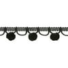 Wrights 3/4" Black Ball Fringe
