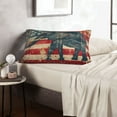 thumbnail image 6 of Goofa Vintage American Flag Elephant Pattern Pillow Case – Plush & Soft Cushion Cover, Hypoallergenic Throw Pillow Case for Comfortable Sleep with Envelope Closure-14"x20", 6 of 6