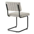 thumbnail image 4 of Side Dining Chair, Set of 2, Taupe Gray Black, Fabric, Metal, Mid Century Kitchen Cafe Bistro Hospitality Restaurant, Modern Contemporary HB34853, 4 of 11