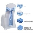 thumbnail image 3 of 10 Uds. Fajas de satén para sillas, fajas para sillas con lazo, funda para sillas de banquetes para decoraciones para el hogar, bodas y fiestas, 3 of 5