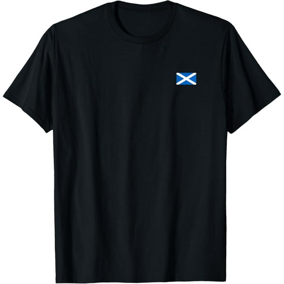 Scotland T Shirt Women Men Left Chest Saltire Scottish Flag T-Shirt