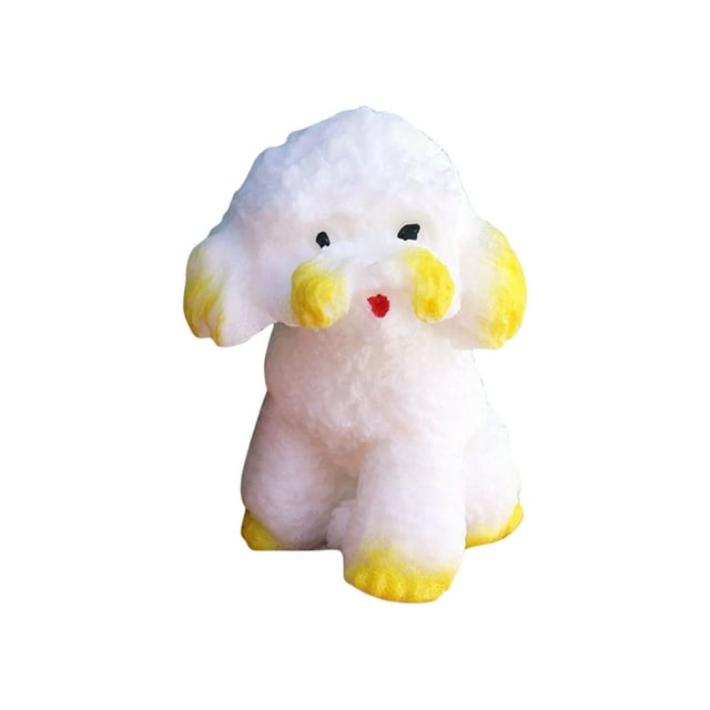 SPOORYYO Hand-painted Pet Dog Stress Reliever Toy Cute Simulation Design Soft Stress Relief Decoration Gift