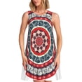 thumbnail image 1 of Balery Round Design Vestidos de verano para mujer con estampado: vestido holgado sin mangas, vestido playero informal y cómodo para días calurosos., 1 of 7