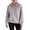 Silver, variant on XUNKUSGA Womens Fuzzy Hoodies Classic Solid Color Textured Jacquard Fleece Pullover Top with Drawstring Hood Comfy Cozy Oversized Winter Warm Coat S