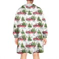 thumbnail image 2 of Wearable Oversized Blanket,White Christmas Red Truck and Tree Pattern Wearable Blanket Hoodie for Adults,Cozy Hooded Blankets with Super Pockets,Super Warm Fuzzy Pullover for Women & Men, 2 of 6