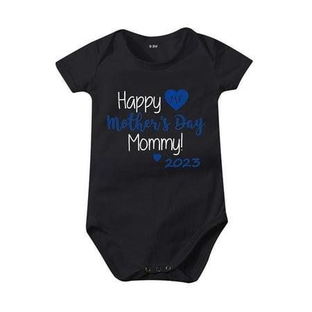 

Stamzod Newborns Baby Clothes Summer Jumpsuit for Babies Short Sleeve Letter Print T-Shirt Rompers Infant Gifts Kids Outfits