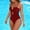 Wine, variant on One Piece Swimsuits for Women Swimwear Keyhole Back Criss-Cross Front Wine Tummy Control Cutout Adults Bathing Suit Deep V Neck
