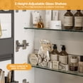 thumbnail image 4 of TTGIEET 24"x32" Medicine Cabinet Modern with Mirror, 3-Color LED Lights, Anti-Fog, 2 Adjustable Shelves, Storage Organizer, White, 4 of 8