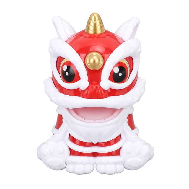 Fortune Ornement Lion Solaire Réveil Économe en Énergie Décoration de Voiture Personnalisée Modèle de Danse Lion Chinois Rouge Réveil Chinois pour Nouvel An Décoration de Table