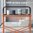 thumbnail image 3 of HOMCOM Scaffolding Work Platform, Rolling Scaffolding with Wheels, 440 Lbs Capacity Scaffold for Building Construction, Interior Painting, Orange, 3 of 9