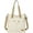 B-white, variant on Kukuzhu Canvas Hobo Bag for Women Shoulder Crossbody Bag Large Totes Handbag Purse Top Handle Bag with Multiple Pockets