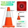 thumbnail image 2 of 20PCS 18" Traffic Cones, PVC Multi Purpose Pop-up Cones,Reflective Collars Fluorescent Orange Hazard Cones,Construction Cones for Traffic, Home Improvement, 2 of 8
