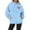 Light Blue, variant on Valentines Hoodies For Women Heart Print Loose Fashion Casual Long Sleeve Sweatshirts Y2K Outfits Fall Winter Pullover Loungewear Tops Beige L