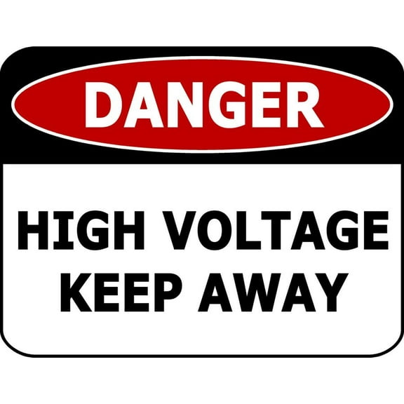 "Danger High Voltage Keep Away" Safety Warehouse Office Metal Aluminum Sign Size: 8 x 12 Inch
