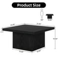 thumbnail image 3 of Fnova Farmhouse Coffee Table for Living Room, 31.5" Square Wood Coffee Table, Easy Assembly, Black, 3 of 10