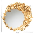 thumbnail image 4 of Baxton Studio Tauriel Modern Glam and Luxe Antique Goldleaf Metal Butterfly Accent Wall Mirror, 4 of 4