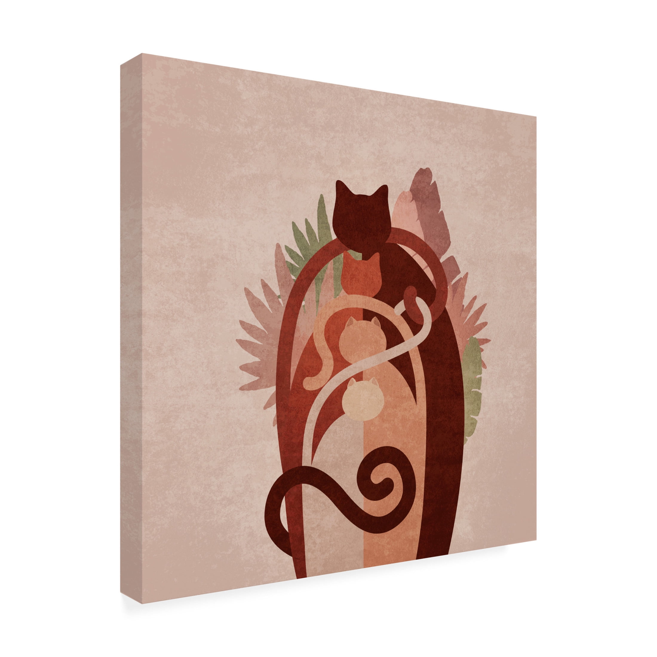 Trademark Fine Art Emel Tunaboylu  Cat Gang Boho Copy Canvas Wall Art
