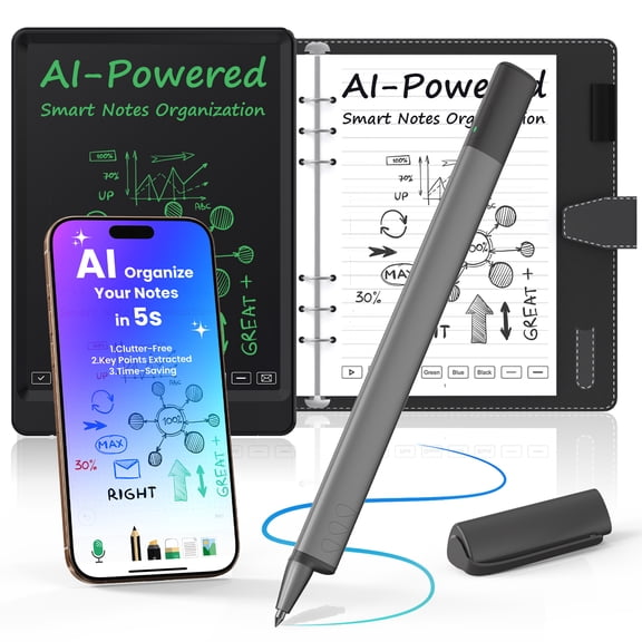 NEWYES SyncPen 4 Set Smart Pen with Digital Notebook Digital Pen Erasable Gel Pen Bluetooth Wireless OCR for Students, Business Man, Record Notes