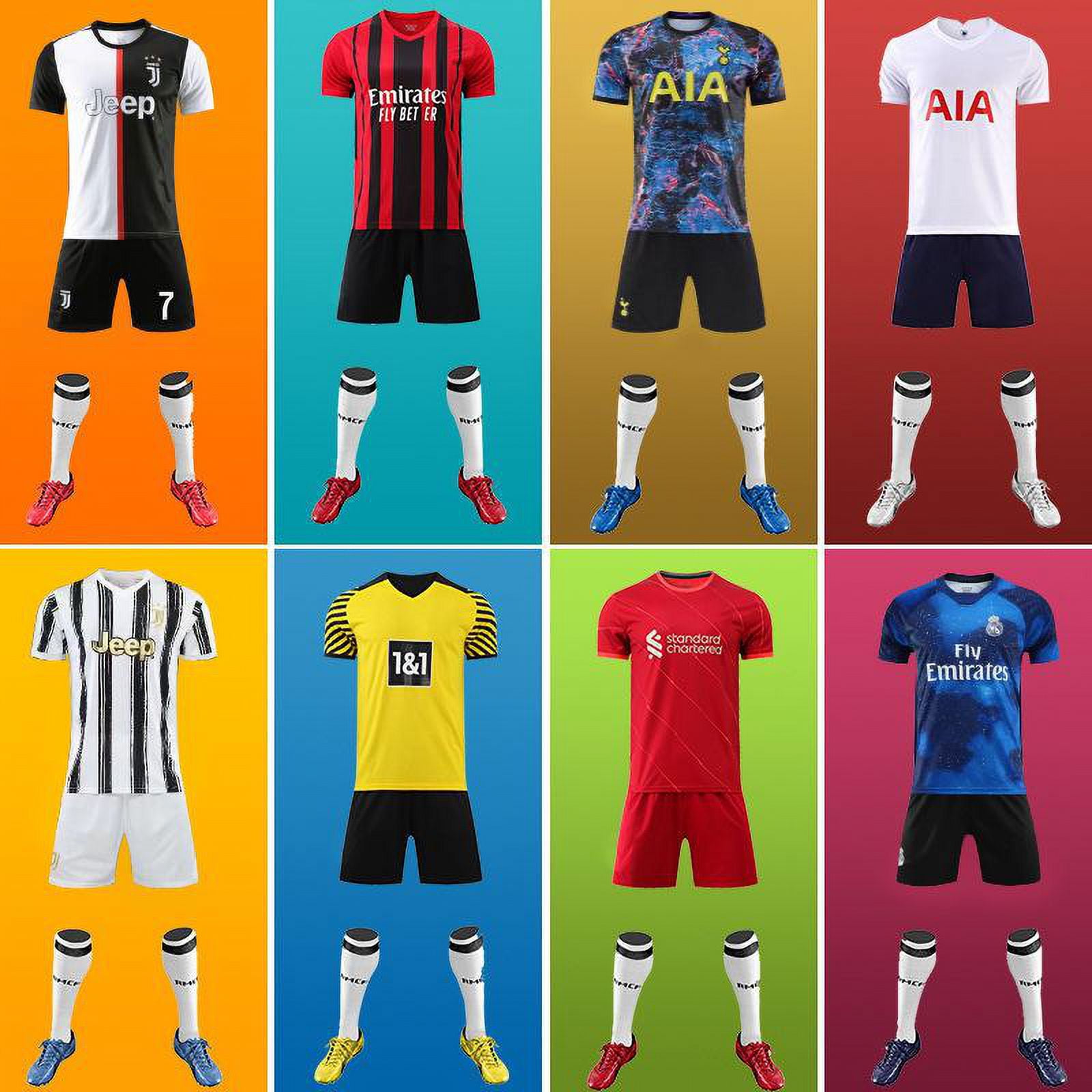 Juventus Home Kit No.7 Ronaldo Jersey Kit For Kids Youth Men Kids