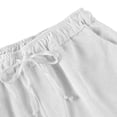 thumbnail image 5 of Nestiefly Men's Corduroy Pants Wide Leg Straight Sweatpants Elastic Waist Drawstring Casual Loose Fit Trousers Plus Size Clothes White M, 5 of 6