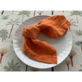 thumbnail image 3 of Servilletas De Lino -100% Lino Francés - Servilletas De Tela De Lino Puro Lavadas A La Piedra - Tamaño 18 Pulgadas X 18 Pulgadas - Juego De 4 Trópicos (Naranja Tropical), 3 of 5