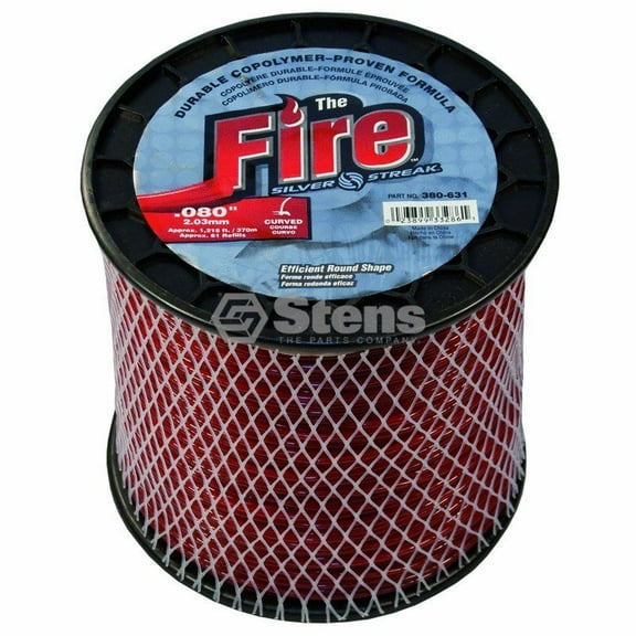 Genuine Stens Fire Trimmer Line Part# 380-631 Replaces OEM Part For: Echo, Kawasaki, Shindaiwa