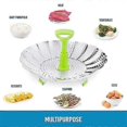 thumbnail image 2 of Steam Tray Foldable Food Steamer Vegetables Fruit Food Basket Mesh Steam Rack Cooking Utensil, 2 of 5
