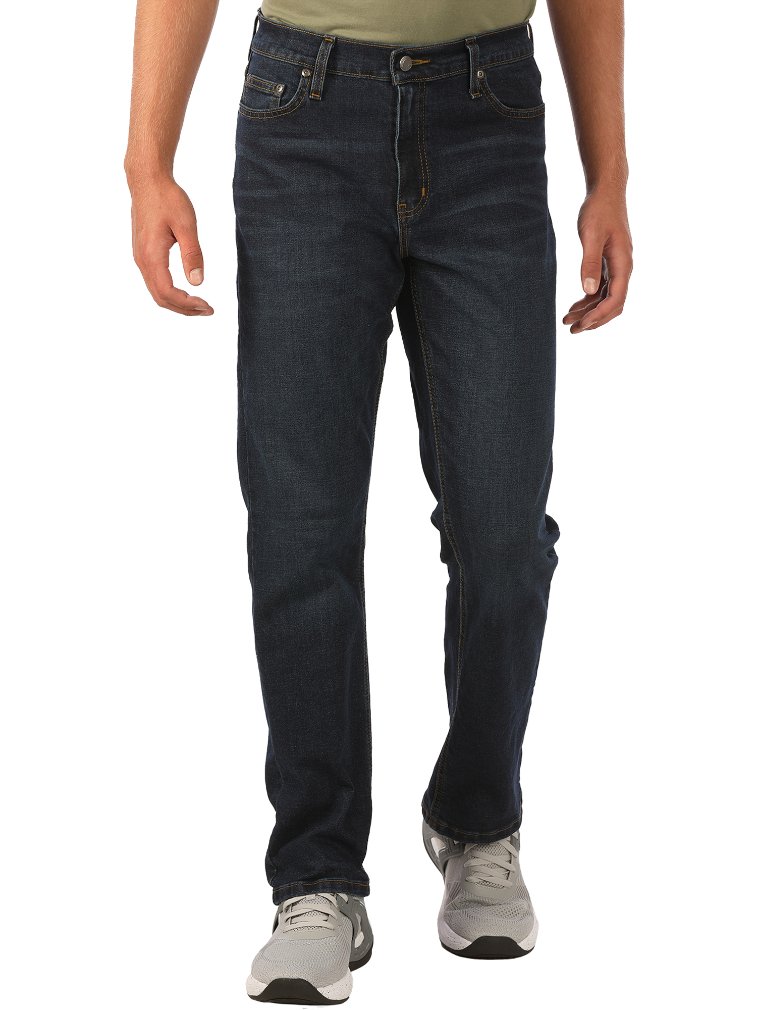 Jeans Uomo Lucky Brand 410 Athletic Straight Fit, Vestibilità Atletica Gamba Dritta, Colore Nero, Taglia 38W X 32L