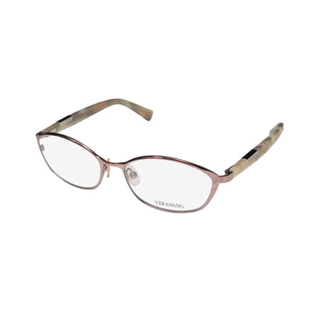 NEW VERA WANG V358 WOMENS/LADIES CAT EYE FULL-RIM ROSE GOLD FRAME DEMO LENSES 50-15-130 SPRING HINGES EYEGLASSES/EYE GLASSES