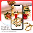 thumbnail image 4 of Navidad Niña de servilleta de acero inoxidable Navidad Papel Portátil Pequeños Portatarios Banquete Comedor Decoración Decoración Ornamento Dorado Animal Guardurnaity HA009763-09, 4 of 6