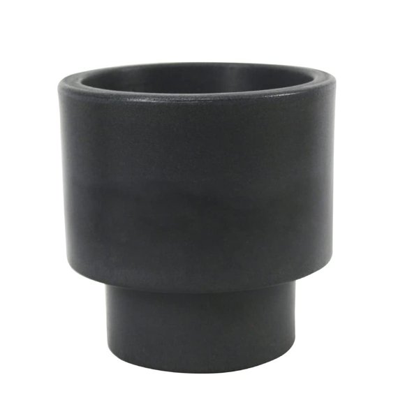 Ecobo Maceta Ecológica Redonda de 18,0 cm para Uso Interior y Exterior, Duradera, Versátil y Ligera, Diseñada por Artesanos Brasileños, Diseño Contemporáneo para Todo Tipo de Climas, Color Negro.