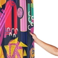 thumbnail image 4 of XMXY Abstract Repetition Colorful Shapes Long Shower Curtains, Waterproof Weighted Thick Bathroom Curtain with 12 Iron Hook, 72x72 Inch, 4 of 9