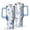 Blue Floral Pattern, variant on OBREWU Black and White Mushroom Tumbler with Handle and Lid,Black and White Mushroom 40oz Double Wall Vacuum Insulated Tumbler,Cups Gift for Women and Men