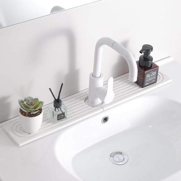 Fregadero de cocina Faucet Mat Snoquir de 24 pulgadas con piedra de diatomita de secado rápido