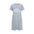 thumbnail image 5 of Xfvqtps Valentine's Day Nightgown for Women Plus Size Happy Valentine's Day Print Short Sleeve Crew Neck Solid Color Lightweight Soft Comfortable Pajamas Dark Gray, 5 of 6
