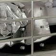 thumbnail image 5 of Benjara Dresser with Crystal Knobs and Mirror Panels, Silver, 5 of 5