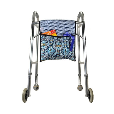 Double-Sided Quilted Walker Bag- Print Blue
