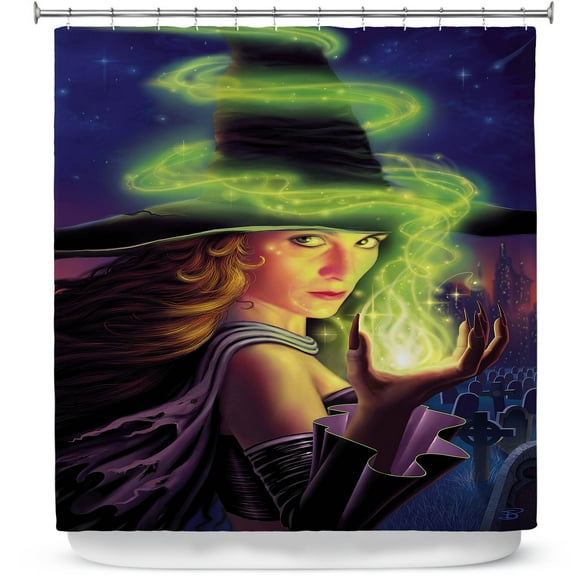 Shower Curtains 70" x 73" from DiaNoche Designs by Philip Straub - Hex of the Witch