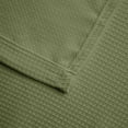 thumbnail image 3 of Mainstays Waffle-Weave Fabric Shower Curtain, Textured Cotton Blend with Recycled Polyester, 72” x 72”, Bay Leaf Green, 3 of 7