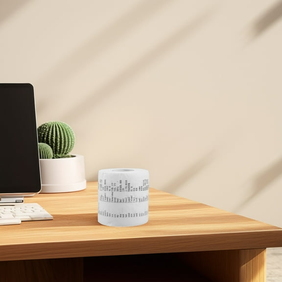 Amosfun Funny Toilet Paper Roll with Printed English Words Unique Bathroom Tissue