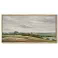 thumbnail image 4 of Drsoum Vintage Wall Art White Clouds Over Vast Grassland Landscape Painting Retro Meadow Scenery Farmhouse Kitchen Living Room Decor 8x16in Natural Framed, 4 of 7