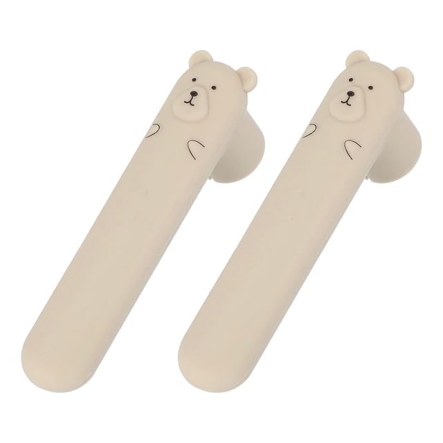 Uxcell 2 Pcs Fundas para Pomos de Puerta, Protector de Pomo de Puerta de Silicona, Funda Suave Anticolisión para Tiradores de Puertas para Dormitorios, Baños, Oficinas, Beige