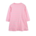 thumbnail image 2 of HWJAD Long Sleeve Dress for Toddler Girls 2-7Y Spring Fall Cotton Kids 3D Apple Crossbody Bag Applique Dresses, 2 of 8
