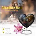 thumbnail image 5 of Hummingbird Urns For Adults Female, Heart Urns For Mom & Dad, Cremation Urn, Large Outdoor Urns, Urn For Ashes Adult, Cremation Urn For Ashes For Male, Metal Urns For Human Ashes 8 Inch, 5 of 5