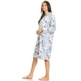thumbnail image 2 of Lati Fashion Fleece Women Nightgown Sleepwear Pajamas Female Long Sleeve Sleep Dress Nightshirt Green 2X, 2 of 4