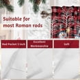 thumbnail image 7 of Valances for Windows Cartoon Snowman Red Buffalo Check Rod Pocket Short Curtain for bathroom living room bedroom Snowflakes Snow Tree 1 Panel 54x18in, 7 of 7
